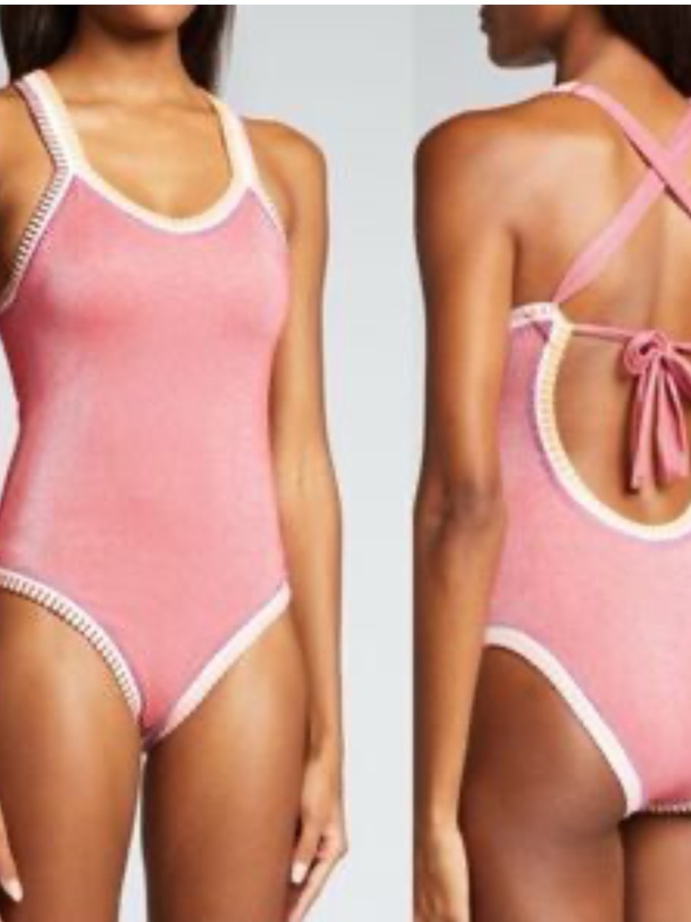 PLATINUM INSPIRED BY SOLANGE FERRARINI Stitch-Trim Strappy Metallic Tea $168
